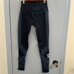 Peloton Black Ribbed Running Leggings